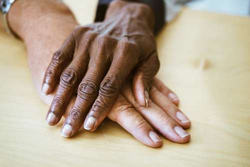 Elderly Couple's Hands Photo