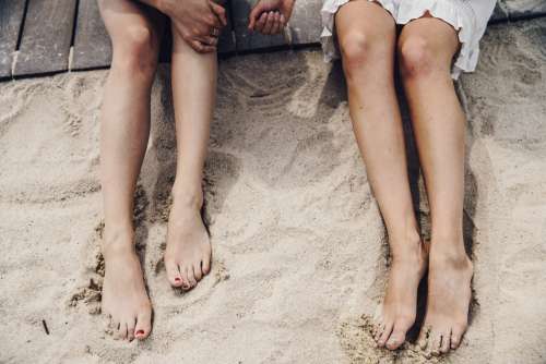 Feet In Beach Sand Photo