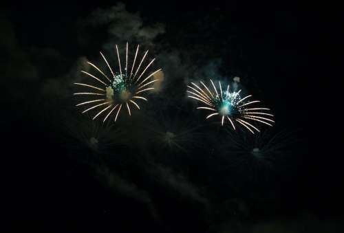 Fireworks In Night Sky Photo