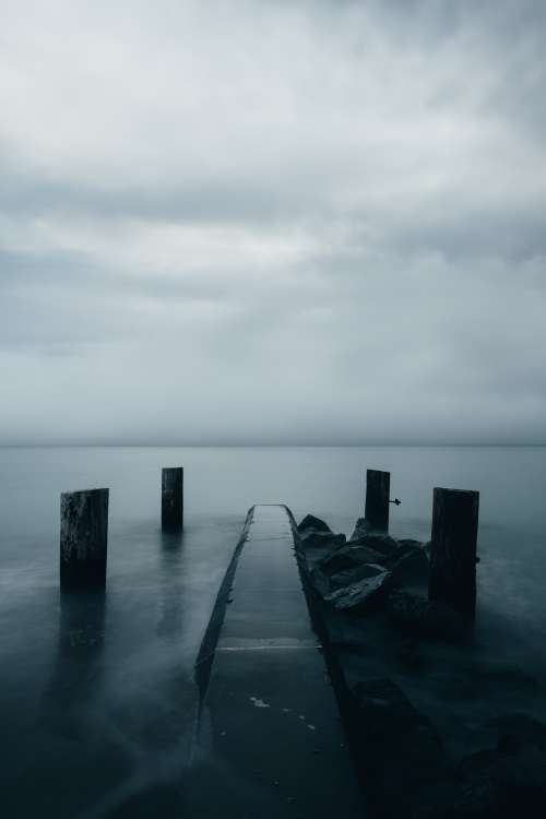 Fog On Dark Waters Edge Photo