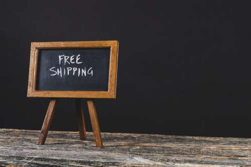 Free Shipping Sign On Mini Chalkboard Photo