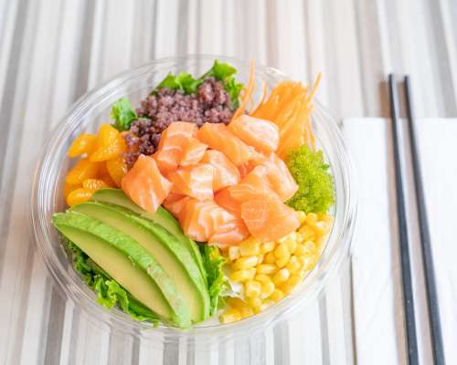 Fresh Poke Bowl Healthy Eating Photo