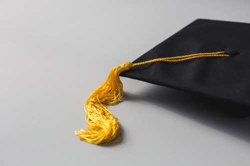 Graduation Cap With Gold Tassle Photo