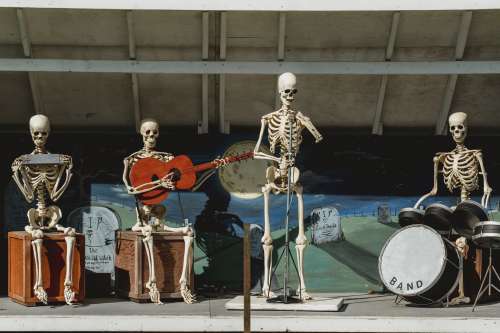 Halloween Skeleton Band Photo