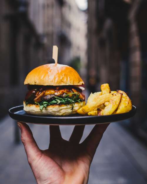 Hamburger And Fries Photo