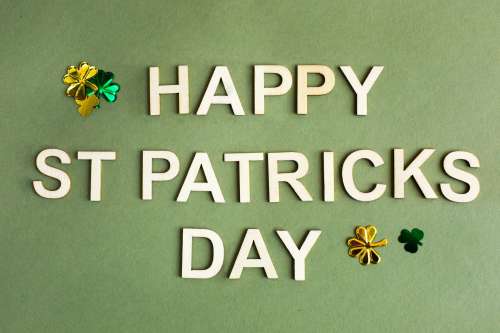Happy St. Patricks Day In Wooden Letters Photo