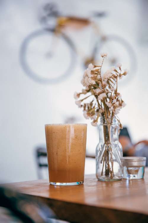 Healthy Smoothie On Cafe Table Photo