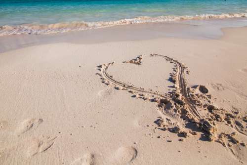 Heart In The Sand Photo
