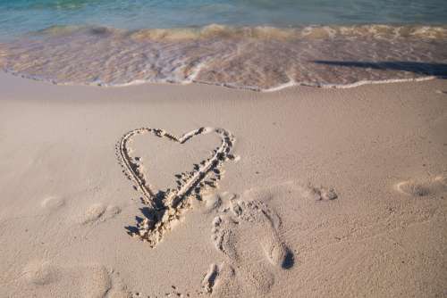 Heart In Vacation Sand Photo