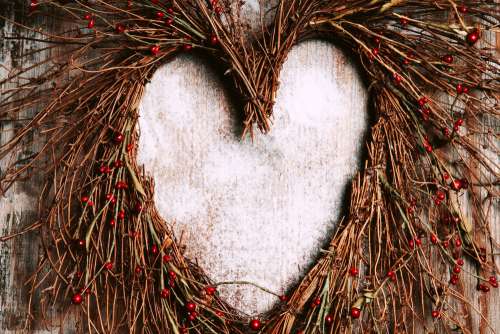 Heart Shaped Holiday Wreath Photo