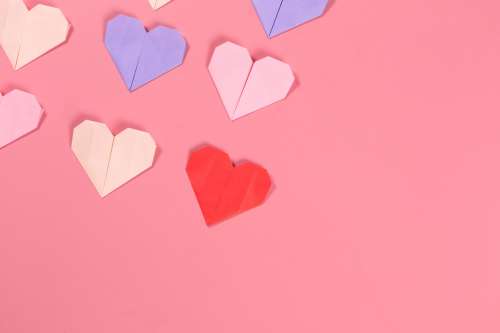 Heart Shapes On Pink Photo