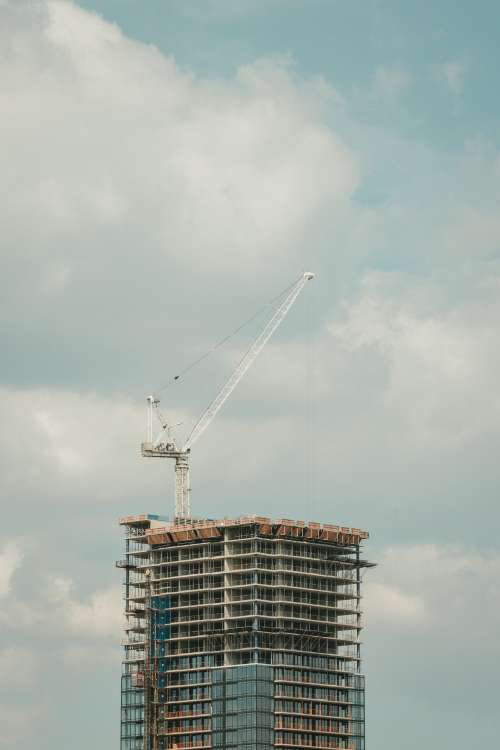 Highrise Construction Building Crane Photo