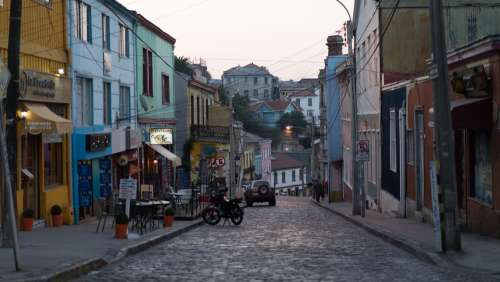 Hilly City Street Photo