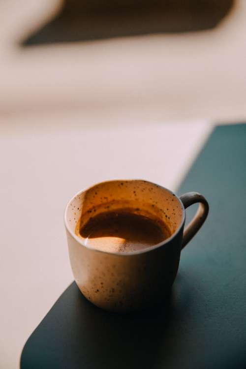 Hot Coffee In Ceramic Cup Photo