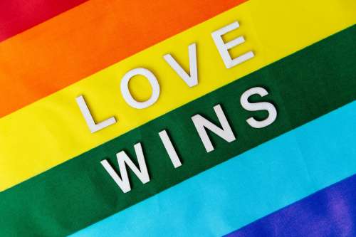 Love Wins Pride Flag Angle Photo