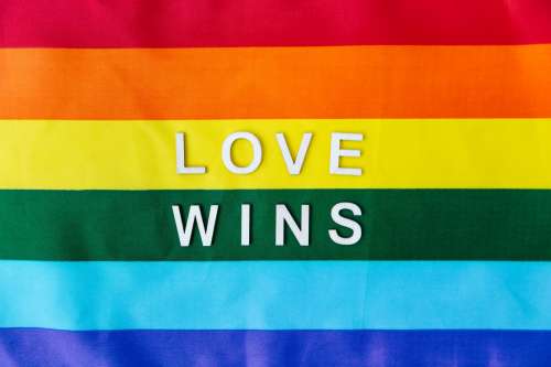 Love Wins Pride Flag Photo