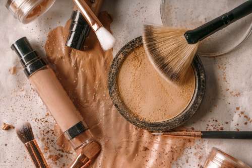 Makeup, Powder, Foundation & Brushes Photo