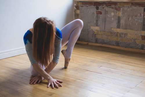 Modern Ballet Floor Pose Photo
