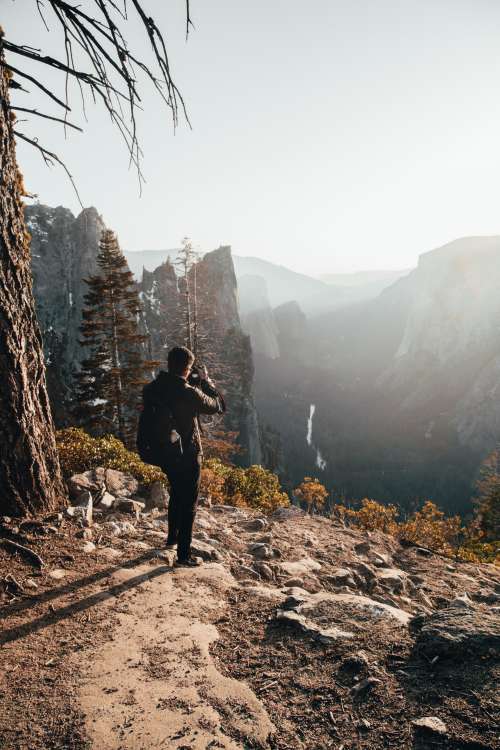 Nature Photographer In California Mountains Photo