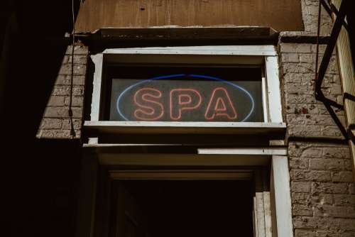 Neon Spa Sign Photo