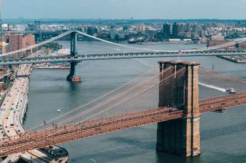 New York Three Bridges Photo