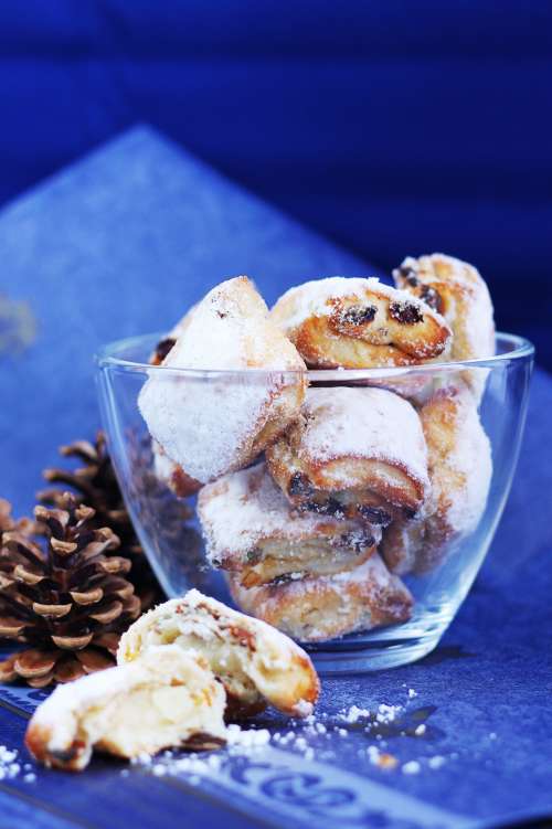 Pastries Powdered With Confectioners Sugar Photo