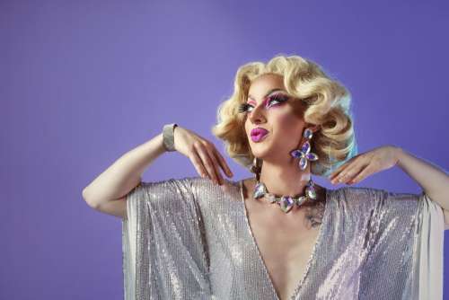 Pink Lipped Drag Queen Photo