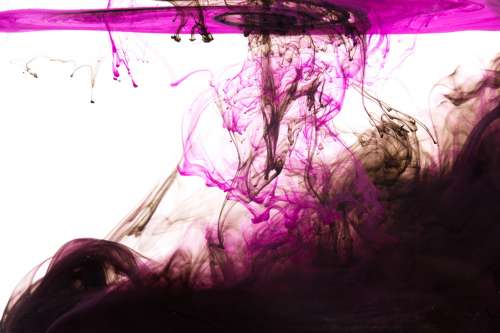 Purple And Black Ink Drop Photo