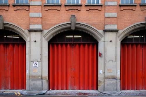 Red Garage Doors Photo