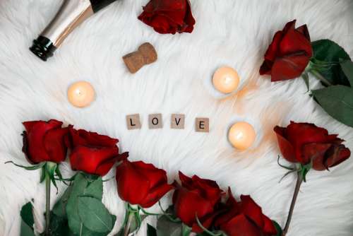 Roses And Love Letters Photo