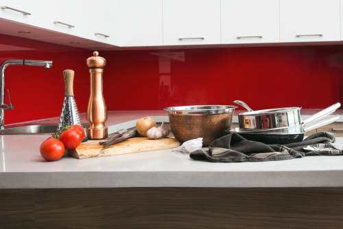 Kitchen Counter & Cooking Supplies Photo