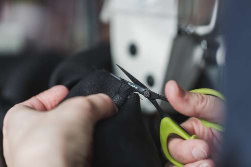 Sewing Scissors Cutting Thread Photo