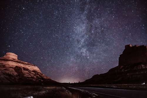 Starry Skies In The Dessert Canyons Photo
