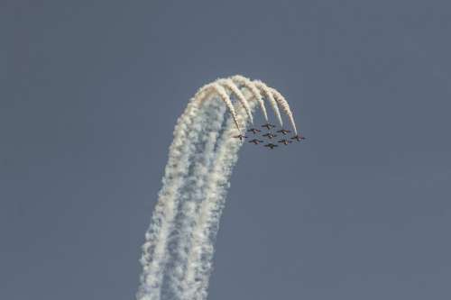 Stunt Airplanes In Air Show Photo
