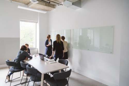 Team Brainstorm In Modern Office Photo
