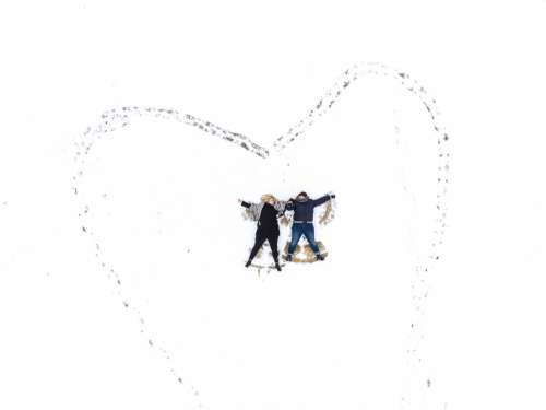 The Shape Of Love In The Snow Photo