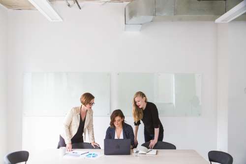 Three Women In Office Photo