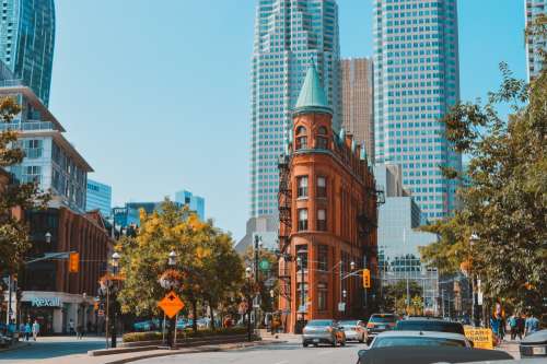 Toronto Flatiron Building In Summer Photo