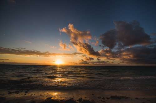 Tropical Beach Sunrise Photo