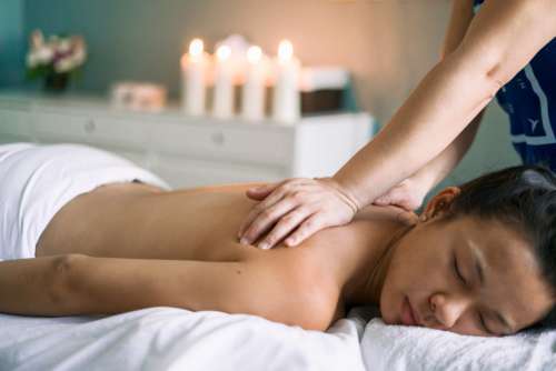Woman Getting Massage Treatment Photo