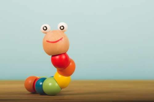 Wooden Baby Toy Worm Photo