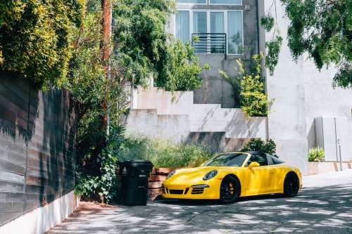 Yellow Sports Car Photo