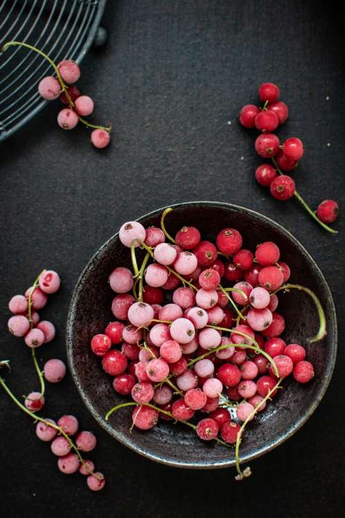 Frozen red currant