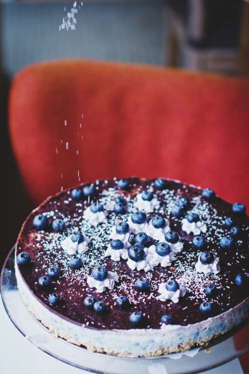 Coconut and blueberry cheesecake 2