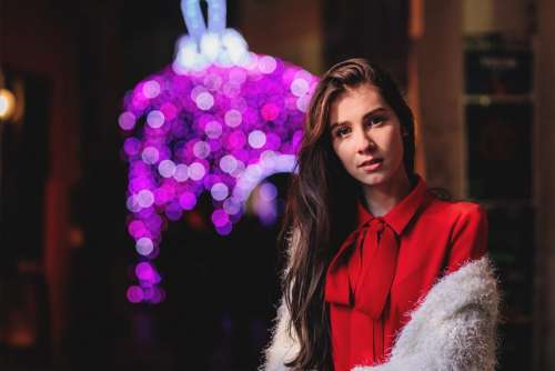 Christmas lady in red