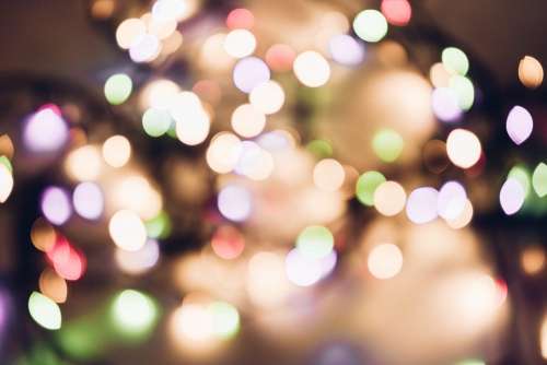 Christmas lights pastel bokeh