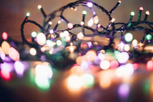 Christmas lights pastel bokeh 2