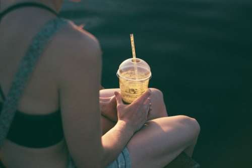 Girl drinking smoothie 2