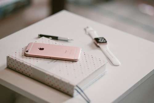 iPhone, iWatch and planner