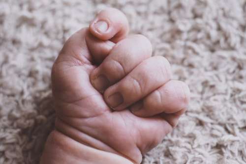 Newborn baby’s fist